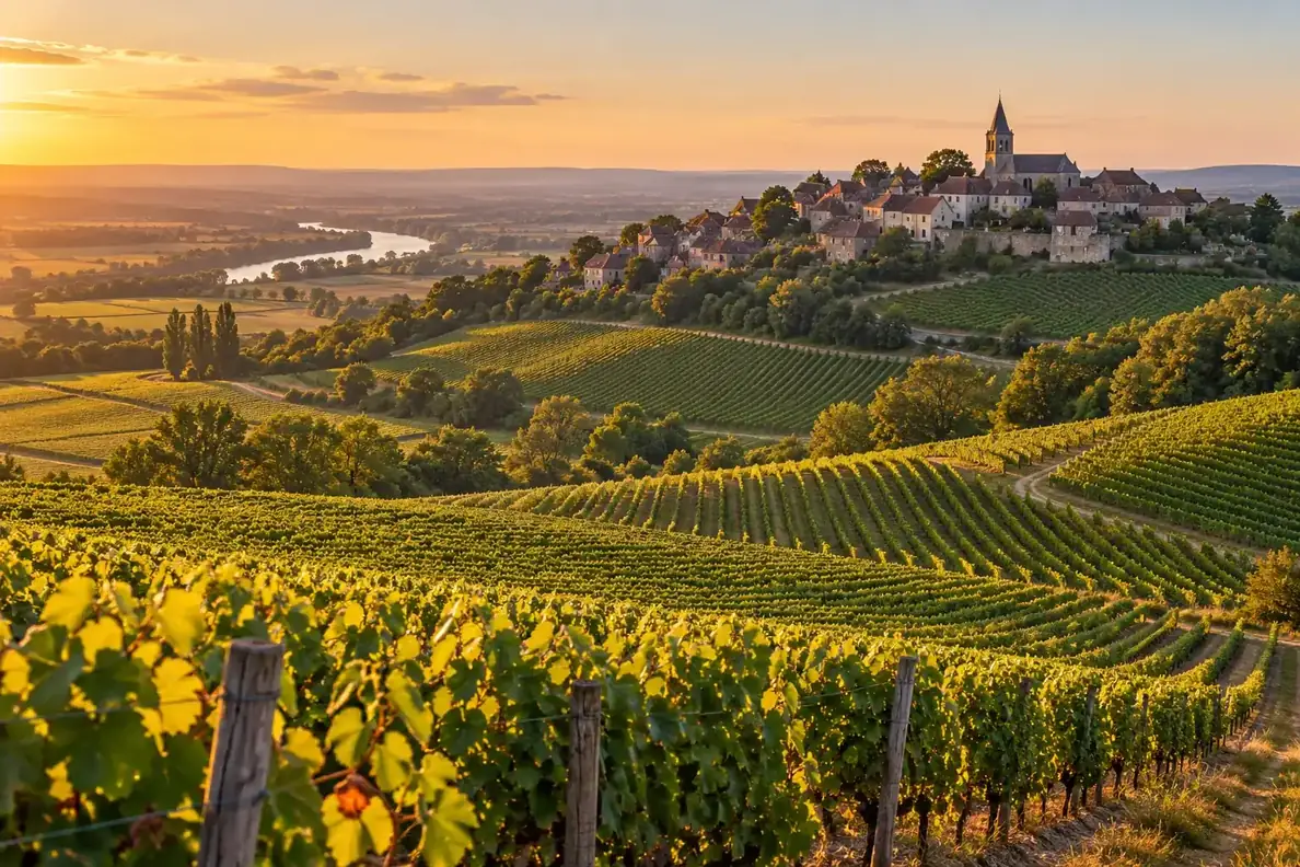 Wijngaarden op de heuvels rond Sancerre
